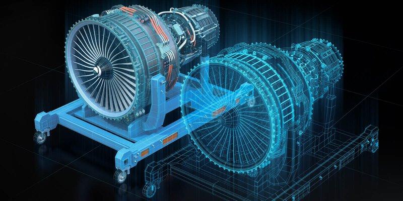 digital twin of an airplane engine